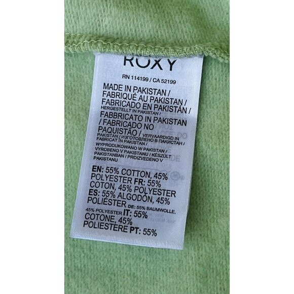 Roxy Afternoon Hike Hoodie Women’s Size L Color Green Kangaroo Pocket Pullover - Picture 4 of 11